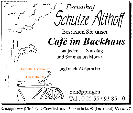 Aktuelle Termine !! - Cafe im Backhaus -  >  CLICK HIER !!